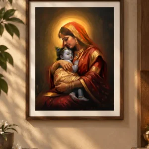 Still Her Baby | Krishna Art Print