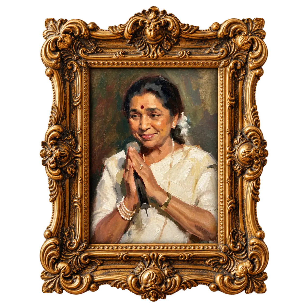 Bespoke digital portrait in an ornate gilded frame